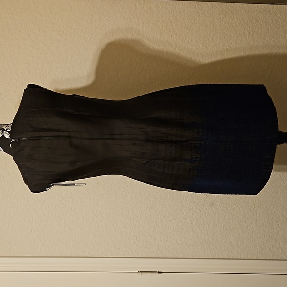 Elie Tahari Cocktail Dress Black & Royal Blue size 4 NWT - Picture 4 of 8
